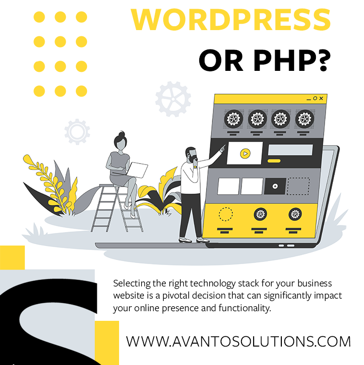 Choosing the Right Foundation: PHP vs. WordPress for Your Business Website with Avanto Solutions